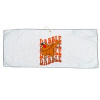 Dabble Dab Turkey Thanksgiving Large Microfiber Waffle Golf Towel