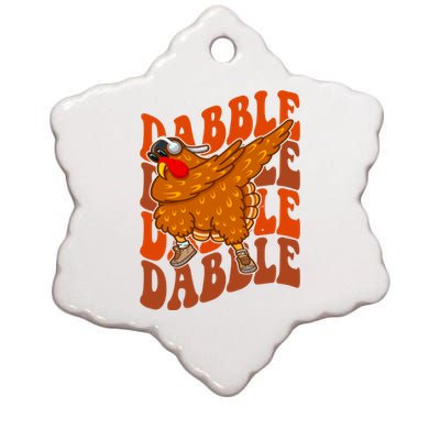 Dabble Dab Turkey Thanksgiving Ceramic Star Ornament