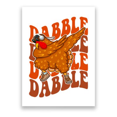 Dabble Dab Turkey Thanksgiving Poster
