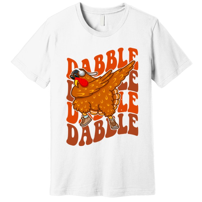 Dabble Dab Turkey Thanksgiving Premium T-Shirt