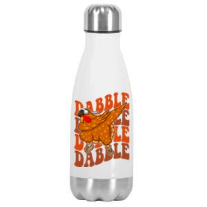 Dabble Dab Turkey Thanksgiving Stainless Steel Insulated Water Bottle