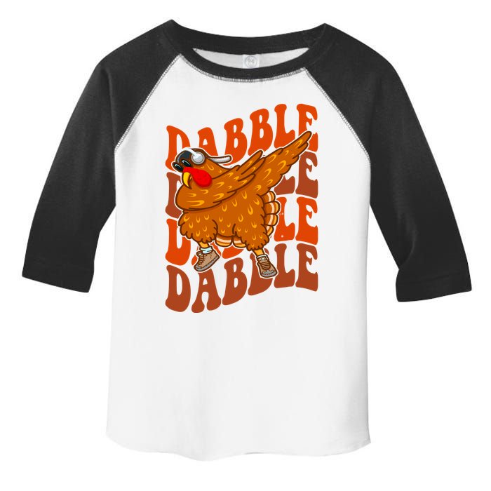 Dabble Dab Turkey Thanksgiving Toddler Fine Jersey T-Shirt