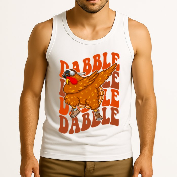 Dabble Dab Turkey Thanksgiving Tank Top
