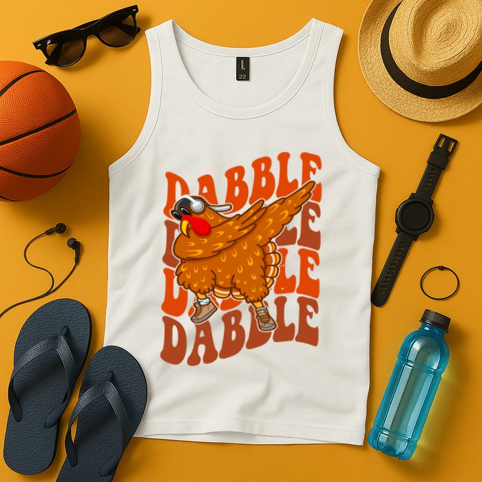 Dabble Dab Turkey Thanksgiving Tank Top
