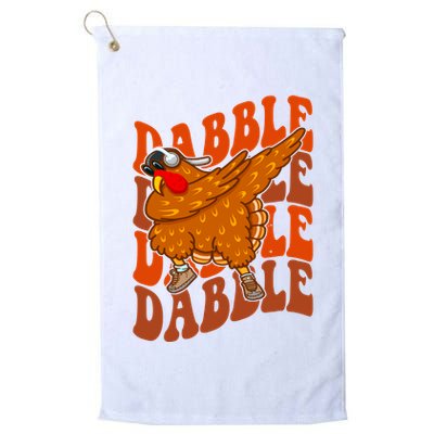 Dabble Dab Turkey Thanksgiving Golf Towel