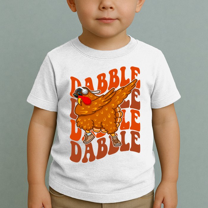 Dabble Dab Turkey Thanksgiving Toddler T-Shirt