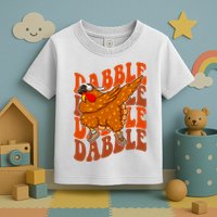 Dabble Dab Turkey Thanksgiving Toddler T-Shirt