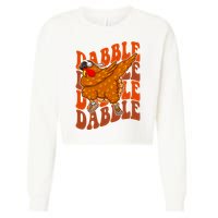 Dabble Dab Turkey Thanksgiving Cropped Pullover Crew