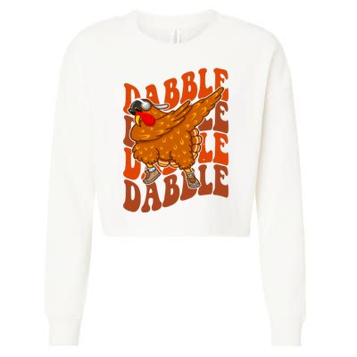 Dabble Dab Turkey Thanksgiving Cropped Pullover Crew