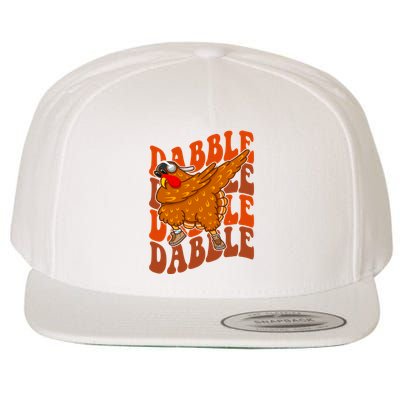 Dabble Dab Turkey Thanksgiving Wool Snapback Cap