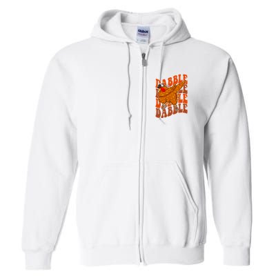 Dabble Dab Turkey Thanksgiving Full Zip Hoodie