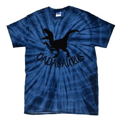 Dadasaurus Dinosaur TRex Father Day For Dad Present Tie-Dye T-Shirt