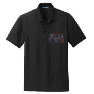 Distressed Donald Trump 2024 Dry Zone Grid Polo