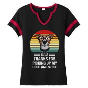 Dog Dad Thanks For Picking Up My Poop Gift Ladies Halftime Notch Neck Tee