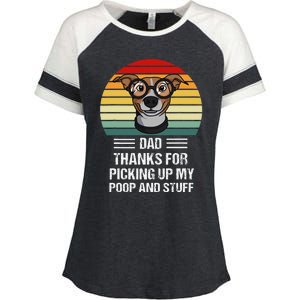 Dog Dad Thanks For Picking Up My Poop Gift Enza Ladies Jersey Colorblock Tee