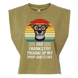 Dog Dad Thanks For Picking Up My Poop Gift Garment-Dyed Women's Muscle Tee