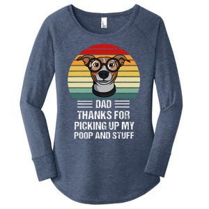 Dog Dad Thanks For Picking Up My Poop Gift Women's Perfect Tri Tunic Long Sleeve Shirt