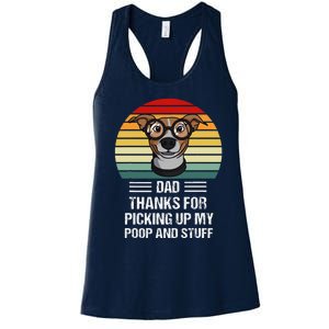 Dog Dad Thanks For Picking Up My Poop Gift Women's Racerback Tank