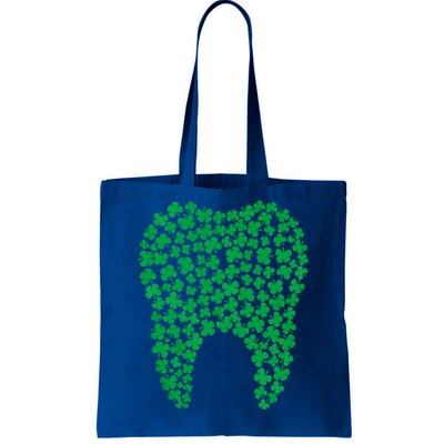 Dental Dentist Tooth Green Shamrocks St Patrick's Day Gift Tote Bag