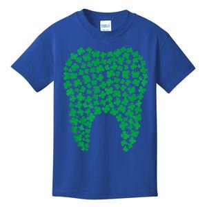 Dental Dentist Tooth Green Shamrocks St Patrick's Day Gift Kids T-Shirt