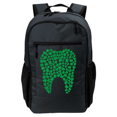 Dental Dentist Tooth Green Shamrocks St Patrick's Day Gift Daily Commute Backpack