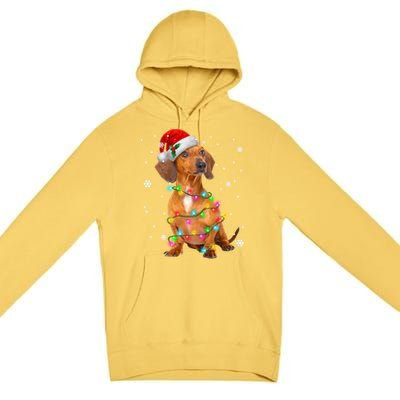 Dachshund Dogs Tree Christmas Xmas Funny Gift For Pet Dog Gift Premium Pullover Hoodie