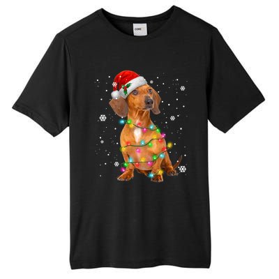 Dachshund Dogs Tree Christmas Xmas Funny Gift For Pet Dog Gift Tall Fusion ChromaSoft Performance T-Shirt