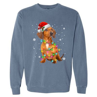 Dachshund Dogs Tree Christmas Xmas Funny Gift For Pet Dog Gift Garment-Dyed Sweatshirt