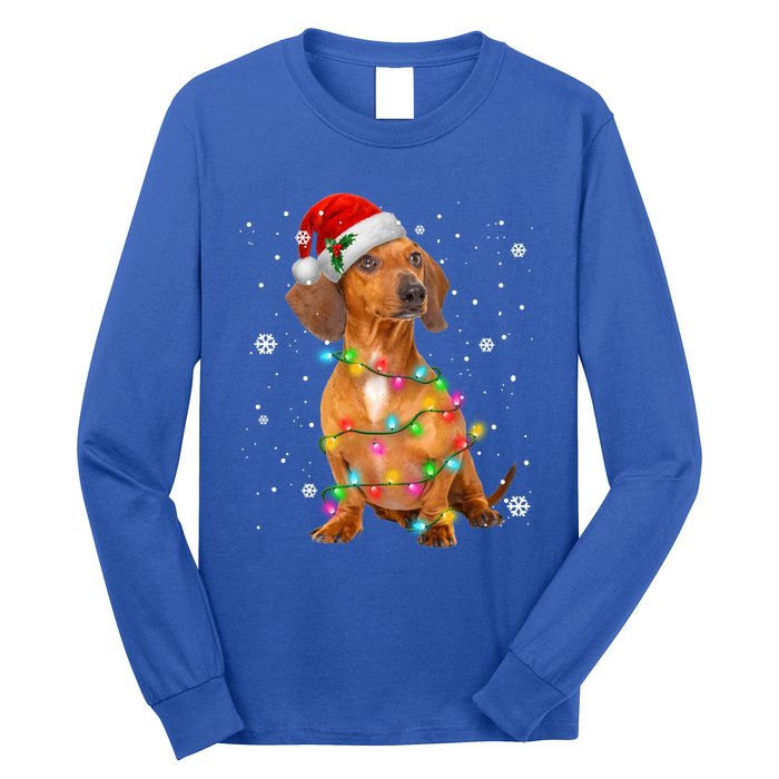 Dachshund Dogs Tree Christmas Xmas Funny Gift For Pet Dog Gift Long Sleeve Shirt