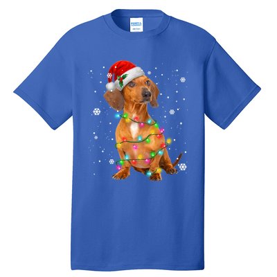 Dachshund Dogs Tree Christmas Xmas Funny Gift For Pet Dog Gift Tall T-Shirt