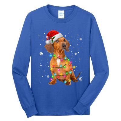 Dachshund Dogs Tree Christmas Xmas Funny Gift For Pet Dog Gift Tall Long Sleeve T-Shirt