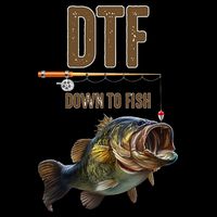 DTF Down To Fishing Adult Humor Funny Fisherman Backpack