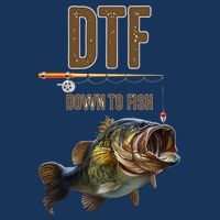 DTF Down To Fishing Adult Humor Funny Fisherman Baby Bodysuit