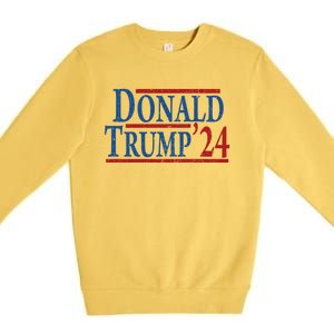 Distressed Donald Trump 2024 Premium Crewneck Sweatshirt