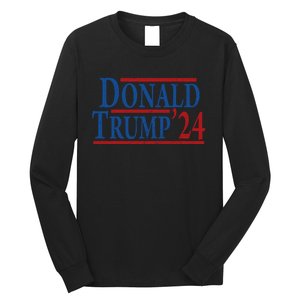 Distressed Donald Trump 2024 Long Sleeve Shirt