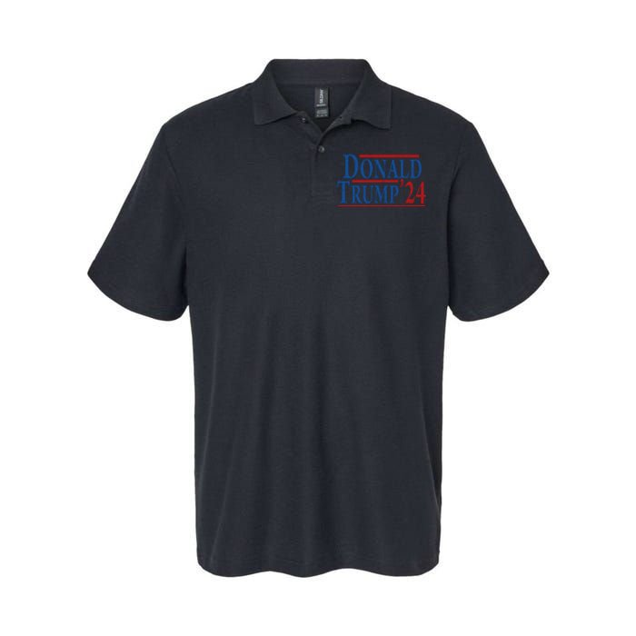 Distressed Donald Trump 2024 Softstyle Adult Sport Polo