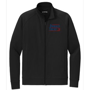 Distressed Donald Trump 2024 Stretch Full-Zip Cadet Jacket