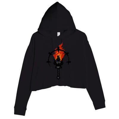 Darkest Dungeon Torch Crop Fleece Hoodie