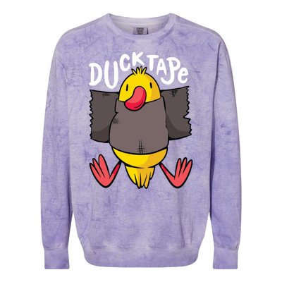 Ducktape Duck Trap Funny Duct Tape Colorblast Crewneck Sweatshirt