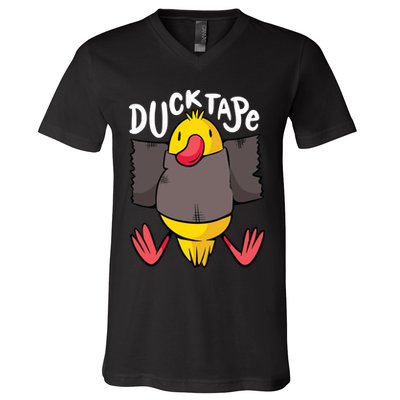 Ducktape Duck Trap Funny Duct Tape V-Neck T-Shirt