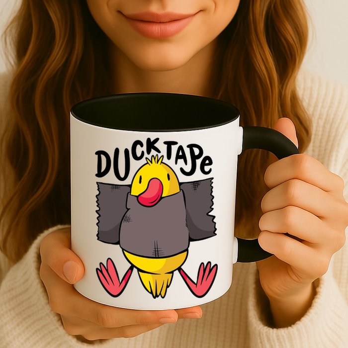 Ducktape Duck Trap Funny Duct Tape Mug
