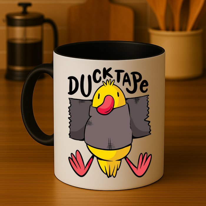Ducktape Duck Trap Funny Duct Tape Mug