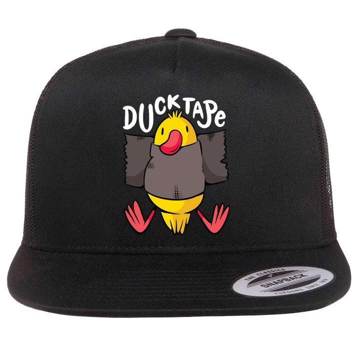 Ducktape Duck Trap Funny Duct Tape Flatbill Hat