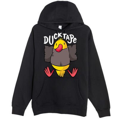 Ducktape Duck Trap Funny Duct Tape Premium Pullover Hoodie