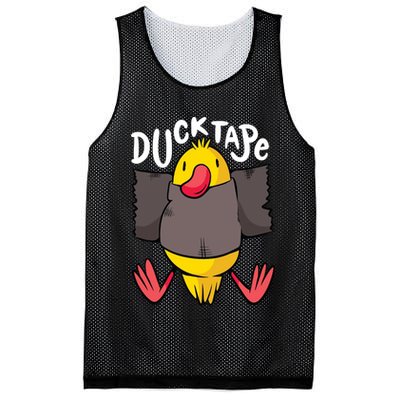 Ducktape Duck Trap Funny Duct Tape Mesh Reversible Basketball Jersey Tank