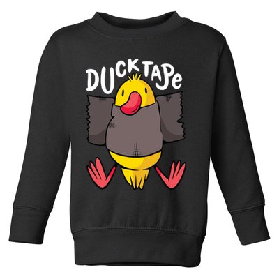 Ducktape Duck Trap Funny Duct Tape Toddler Sweatshirt