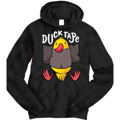 Ducktape Duck Trap Funny Duct Tape Tie Dye Hoodie
