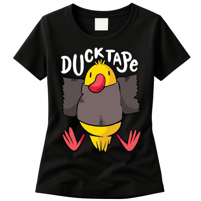 Ducktape Duck Trap Funny Duct Tape Womens T-Shirt