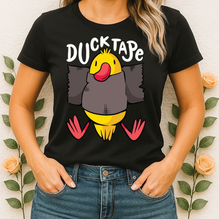 Ducktape Duck Trap Funny Duct Tape Womens T-Shirt