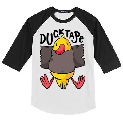 Ducktape Duck Trap Funny Duct Tape Kids Colorblock Raglan Jersey